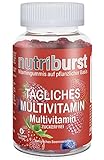 NUTRIBURST | Multivitamine Gesundheit & Vitalität Gummi-Vitamine C B5 B6 B12, D | Pflanzliches, zuckerfreies Ergänzungsmittel | 60 Gummis 1 Monat | Gesunde Ernährung für Vegetarier und Veganer geig