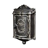 Briefkästen Outdoor Briefkasten Mit Schloss Briefkasten Gusseisen, Europäische Retro Schmiedeeisen Villa Outdoor Outdoor Briefkasten Für Die Wandmontage, Geeignet Für Villen, Höfe, Häuser (C