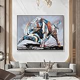 Spanische Stierkampf Leinwand Malerei Bunte Stier Kunst Poster und Drucke Abstrakte Tier Wandbilder für Wohnzimmer Wohnkultur G