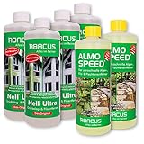 ABACUS 4X 1000 ml Nell Ultra Grünbelag- & Pilzentferner + 2X 1000 ml Almo Speed Flechten- & Grünbelagentferner (7328.42)