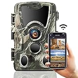 SUNTEKCAM WLAN Bluetooth Wildkamera 24MP 2.7k Video Jagdkamera mit 120 ° Überwachungswinkel Bewegungserkennung in der Nacht mit Infrarot-Aufnahme, IP66Wasserdicht O