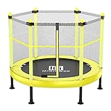 GASLIKE Kinder Trampolin Ø 121 cm Rundes Trampolin mit Sicherheitsnetz, Gepolsterten Stangen, Sicherheitspad, Indoor/Outdoor Trampolin Für Kinder,Geschenke für Junge und Mädchen, Trampolin Spielzeug