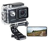 Somikon Motorrad Kamera: Einsteiger-4K-Action-Cam, WLAN Full HD (60 fps) mit Unterwassergehäuse (Zeitrafferkamera)