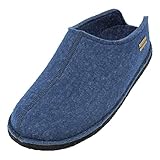 HAFLINGER Flair Smily Filzpantoffeln aus Wollfilz Hausschuh Jeans, Gr. 36