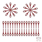 [100 Stück] Rasentrimmer Messer, Rasentrimmer-Klingen, Rasenmäher Klinge Kunststoff Ersatzmesser, Rasenmäherklinge Ersetzen, Gras Kunststoffmesser für Akku-Rasentrimmer, Rasentrimmer-Zubehör (Rot1)