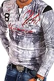 MT Styles 2in1 Longsleeve P-Monaco Blau R-0760 [Grau, 3XL]