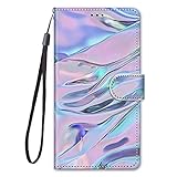 Miagon Full Body Flip PU Leder Schutzhülle für Samsung Galaxy S5,Bunt Muster Hülle Brieftasche Case Cover Ständer mit Kartenfächer,W