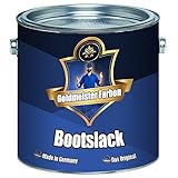 Goldmeister Farben Yachtlack Bootslack Yachtfarbe Bootsfarbe farbig Farbanstrich Schiffslackierung (2,5 L, Weiß (RAL 9010))