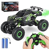 Herefun Ferngesteuertes Auto, 2.4GHz Renn Stunt RC Auto mit LED-Licht, Fernbedienung Offroad Spielzeugauto, High Speed Geländewagen Ferngesteuertes Auto für Kinder und Erwachsene Geschenk