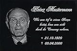 LaserArt24 Granit Grabstein, Grabplatte oder Grabschmuck mit dem Motiv Grabstein-ag06 und Ihrem Foto/Text und D