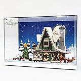 MBKE Vitrine Box Schaukasten Display Case für Lego 10275 Elfen Klubhaus, Staubdichte Display Box Kompatibel mit Lego 10275