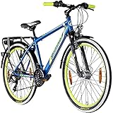 Galano Adrenalin 26 Zoll Mountain Bike Fahrrad Hardtail Mountainbike mit MTB Rahmen und V Brake 21 Gang Mädchen Jungen Jugendfahrrad Federgabel Fahrräder (blau/gelb, 47 cm)