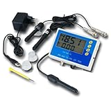 OCS.tec 6-IN-1 Multimeter Tester Messgerät Prüfer (EC, CF, TDS, PH, °C & Redox) Leitwert/Leitfähigkeit Aquarium Pool Teich P28