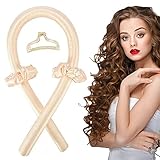 Heatless Lockenwickler Stirnband für langes Haar, Lockenstab Faule Natürliche Weiche Wellenformer Über Nacht schlafen Set ohne Hitze Haarstyling-Werkzeuge für langes mittleres Haar-Champag