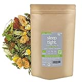 DrinkTea Sleep Tight Gute Nacht Tee | natürlich süß | loser funktionaler Bio Kräuter-Tee | Apfel-Vanille | Hanf, Hopfen, Baldrian | beruhigender Schlaf-Tee | sleep well tea (150g)