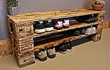 Schuhregal Holz vintage aus Paletten/Schuhschrank aus Europaletten/Ablage/Garderobe/Palettenmöbel/Palettenreg