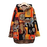 Darringls Winterparka Damen Fleecejacke Lang mit Kapuze Plüschjacke Große Größen Fleecemantel Warm Teddy-Fleece Übergangsjacke Reißverschluss Herbst Winter Sweatjacke Mantel Cardig