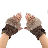 Blingko Winterhandschuhe Damen Fingerlose Fäustlinge Fausthandschuhe Unisex Vollfingerhandschuhe Stretch Touchscreen Handschuhe Skihandschuhe Grillhandschuhe Geschenke für F