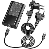 PChero USB C Ladegerät, 65W 2-Port Wandladegerät (Eingang 110V ~ 240V, Ausgang 5V ~ 20V) PD Schnellladegerät mit Typ C-Kabel, AC-Kabel, Stecker für MacBook Pro, USB-C-Laptop, Galaxy S9