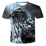 CFHBGK Hip Hop 3D T-Shirt Animal Lion Shirt 3D T-Shirt Men Funny T-Shirt Men's Casual T-Shirt Top T-S