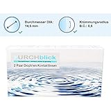 Durchblick.store- 4St weiche 3 Monats Kontaktlinse von -0,25 bis -7,00 Dioptrin (-3.50, 8.6, 14.5, 4)