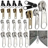 Cisolen 40 Stück Reißverschluss Reparatursatz Reißverschluss Schieber Für Jacken Zelte Rucksack Kleidung DIY Dekoration (4 Größen)