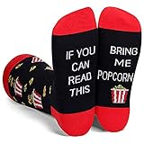 KerDejar Frauen-Socken, Weihnachtsfest, lustiger Weihnachtsmann-Popcorn-Druck, Weihnachtsstrumpfhose B