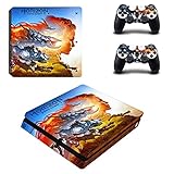 XIANYING PS4 Slim Skin Sticker Aufkleber für Konsole und 2 Controller PS4 Slim Skins Sticker Viny