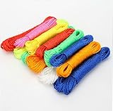 KAHEIGN 4Pcs Plane Nylonseil Bindeseil, 4 Farben Nylonschnur Reißfeste Fallschirmschnur Klettertraktion Bindeseil Wäscheleine für Camping Garden Garage Wäscheleine (3mm x 20M)