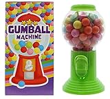 Kaugummispender Gumball Machine mit 300 g Chewing Gum bunten Kaugummi-Kugeln gefüllt, naxchfüllbar, ca. 20 cm (Grün)
