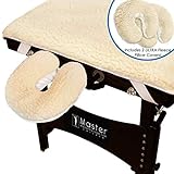 Master Massage Ultra Fleece Pad Laken Überzug Set für Flauschigen Massageliegen mit 2 Gesichtskissen Bezüg