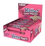 Weider Yippie! Fruits Protein Bar Eiweißriegel, Raspberry Vanilla, 12 Stück á 45 g, fruchtiger Protein Snack