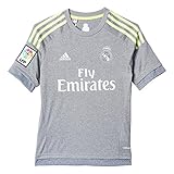 adidas Jungen Fuβballtrikot REAL A Jersey Y, grau (Grau/Gelb), 13-14 Jahre (Herstellergröße : 164)