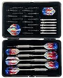 Dartpfeile 6 Chrom Turnier-Dartpfeile in Duo-Box von Empire®D