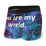 You are My World Night Sky Boxershorts für Herren und Jungen, Schw