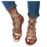 Strass Sandalen Riemchensandaletten Böhmen Plateau Sandalen Vintage Strandschuhe Sommer Keilsandalen Bequem Peep Toe Sandalen Elegant Espadrilles Pantoletten R