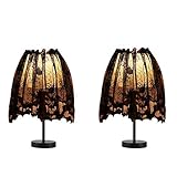 2 Stück Halloween-Lampenschirm-Abdeckung, Dekoration, schwarzes Spitzenband, Spinnennetz-Lampenschirm, Topper, Schal für festliche Party, 50.8 x 152.4 cm, Spinnennetz-Lampenschirm-Abdeckung (2 Stück)
