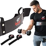 Bizeps Isolator Arm Blaster Curl + BONUS Premium Lifting Straps, Trizeps Isolation Bizepstrainer Fitness Maschine Support Training