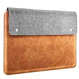 MoKo Tablet Hülle Kompatibel mit iPad 9. Gen 10.2'/iPad Pro 11 2021/iPad 8 10.2/iPad Air 4 10.9/iPad 10.2 2019/iPad Pro 11/iPad Air 3 10.5, PU & Filz Sleeve Magnetknöpfe Tablet Tasche - Grau & B