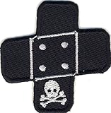 MQ Pflaster Totenkopf - Skull - Aufnäher Aufbügler Applikation Patch - ca. 5 x 5