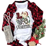 EinVBD Weihnachten Damenbluse Falten Damen Bluse Damen Langarm lose Bluse Bluse Damen weiß elegant rostegal Troyer Damen Damen Pullover gelbe Legging