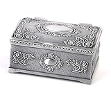 Weinlese Schatzkisten Form Tin Schmucksache Ring Box Geschenk Kasten Antike Silb