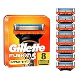 Gillette Fusion 5 Power Rasierklingen, 8 Ersatzklingen für Nassrasierer Herren mit 5-fach Kling