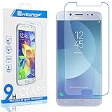 N NEWTOP [1 Stück] Displayschutzfolie aus gehärtetem Glas für Samsung Galaxy J3 2017, Finish 0,3 mm, Härtegrad 9H, gehärtetes Glas, Displayschutz, stoßfest, k