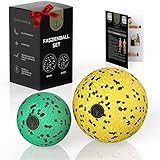 M.S.Lemberg® Faszienball klein Set - Massageball zur gezielten Selbst- Massage von Faszien, Muskeln, Verspannungen, Triggerpunkt u.v.m. - Mini Faszienkugel - Ball Ø 8cm & 6