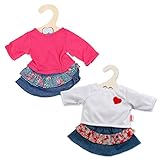 Heless 950 Jeansrock mit T-Shirt, Größe 35 - 45 