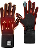 Beheizte Handschuhe, elektrische Heizhandschuhe, 3 Heizstufen, intelligente Steuerung für Motorrad, Jagd, Skifahren, Wandern (Größe : Large)(S)