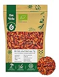 BIO Chilischoten | Birds Eye Chili Ganz | Scharf Schärfegrad 6-7 | Rote Getrocknete Chili Schoten | BIO Chili | Aromaschutz | 75g