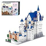 KCGNBQING Modulares Hausgebäude Set 11810 Teile Neuschwanstein Schloss Europäische Architektur Straße Ansicht Mikropartikel Baustein Nicht kompatibel mit Lego Zusammenbau von Lego-B