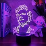 Harry Styles 3D-Lampe Zum Senden Von Fans Nachtlicht Schlafzimmer Dekoration Licht Led 7-Farben-Farbwechsel-Tischlampe 7 Farb